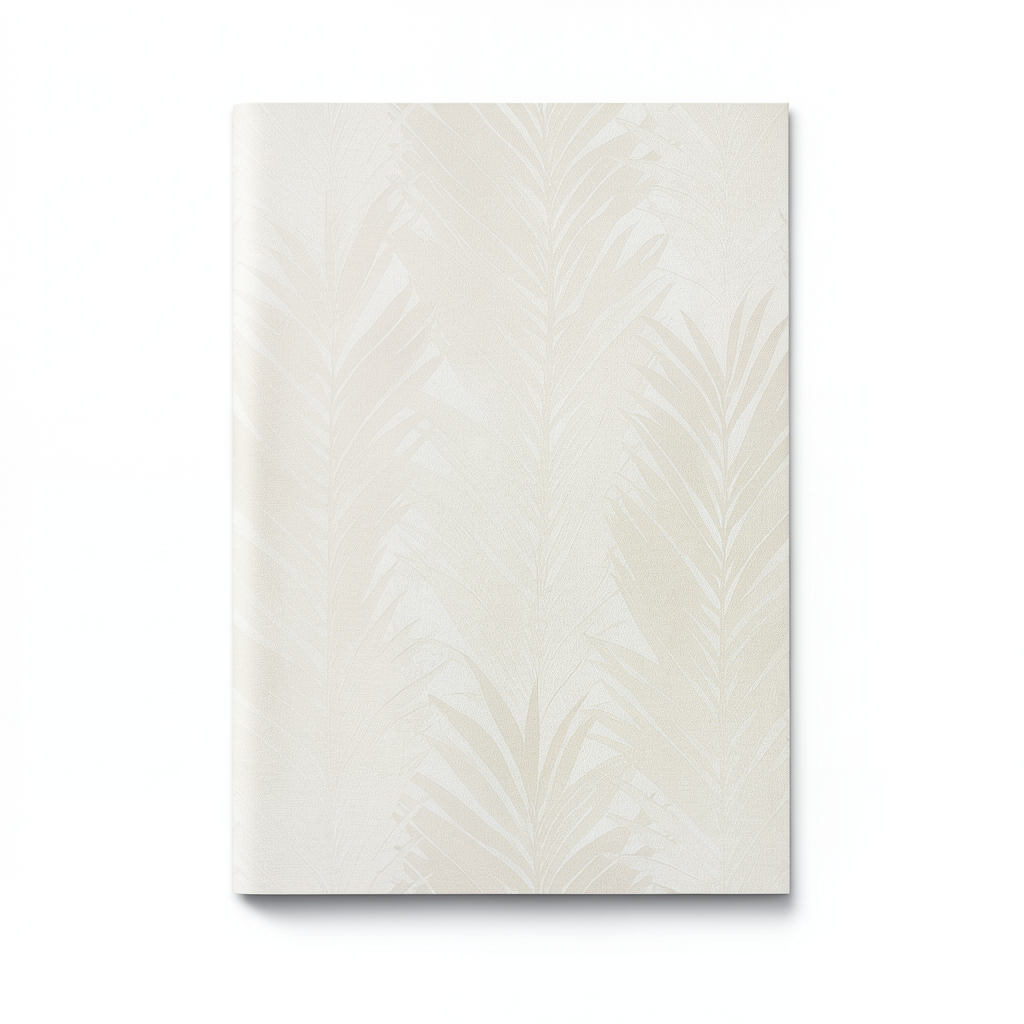 German Leaf Patterned Wallpaper 10m x 0.53m Light Beige, Model 10031-02