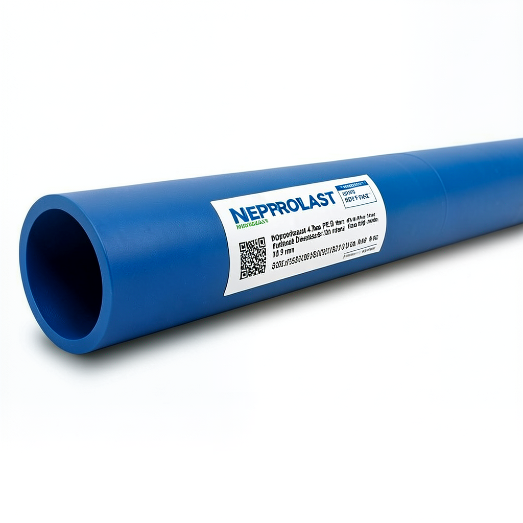 مواسير HDPE نيبروبلاست PE 80 ضغط 4 بار قطر خارجي 355 مم سمك 10.9 مم لون ازرق | نيبروبلاست