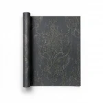 Italian wall decoration, size 10m x 1.06m, dark grey color, model 83418