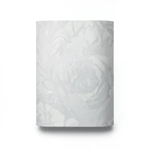 Italian Wallpaper Floral Design Pale Gray Color, Size 10mx0.70m, Model 14120