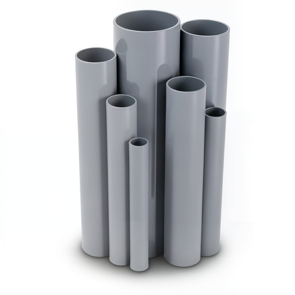 UPVC Pipes Pressure 16/20 Outside Diameter 200 mm Thickness 14.9 mm Gray