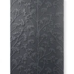 Floral Wall Decoration 10m x 0.53m Dark Gray Model 10029-15