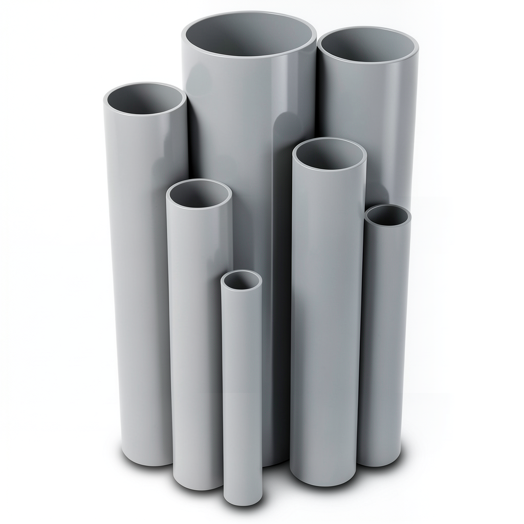 مواسير UPVC ضغط اسمي 16/20 قطر خارجي 160 مم سمك 11.9 مم لون رمادي