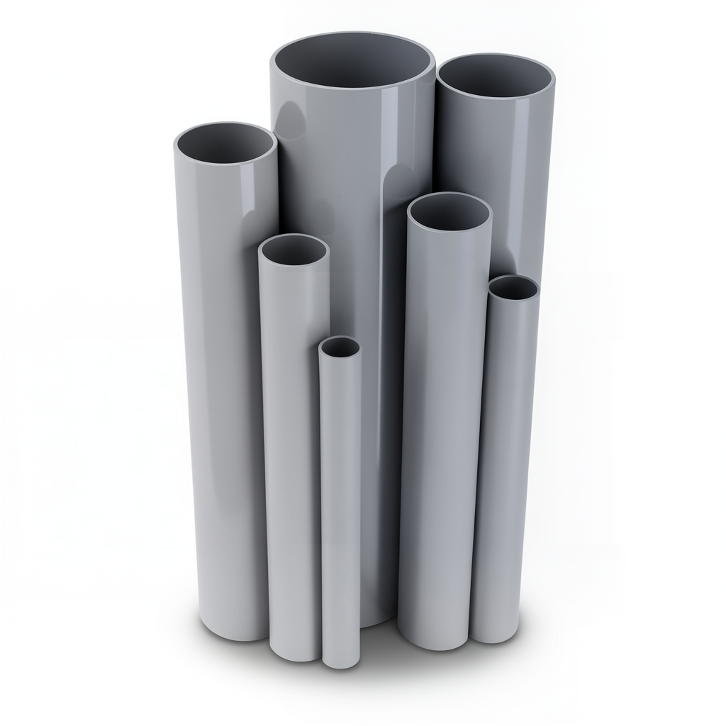 UPVC Pipes Pressure 16/20 Outside Diameter 200 mm Thickness 14.9 mm Gray