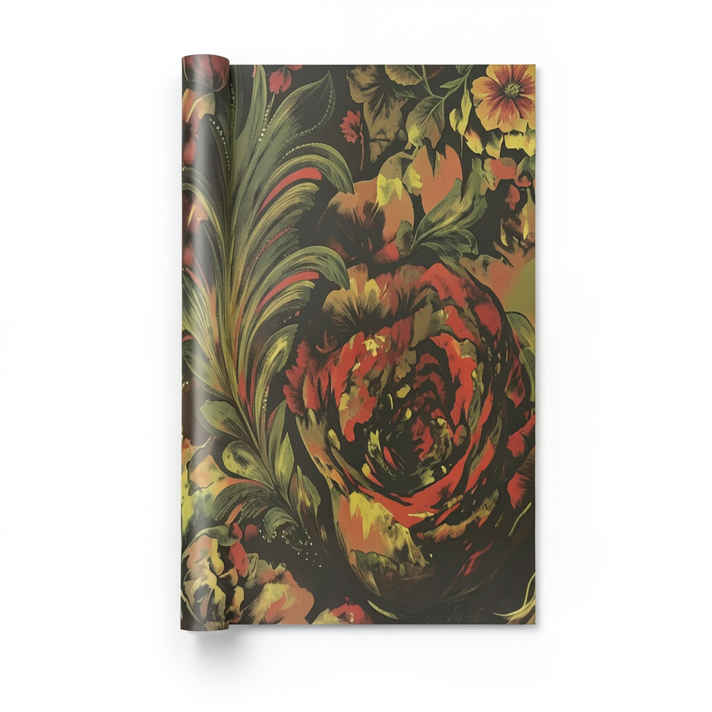 Italian Wallpaper Floral Design Multi Colors, Size 10m x 0.70m, Model 14119