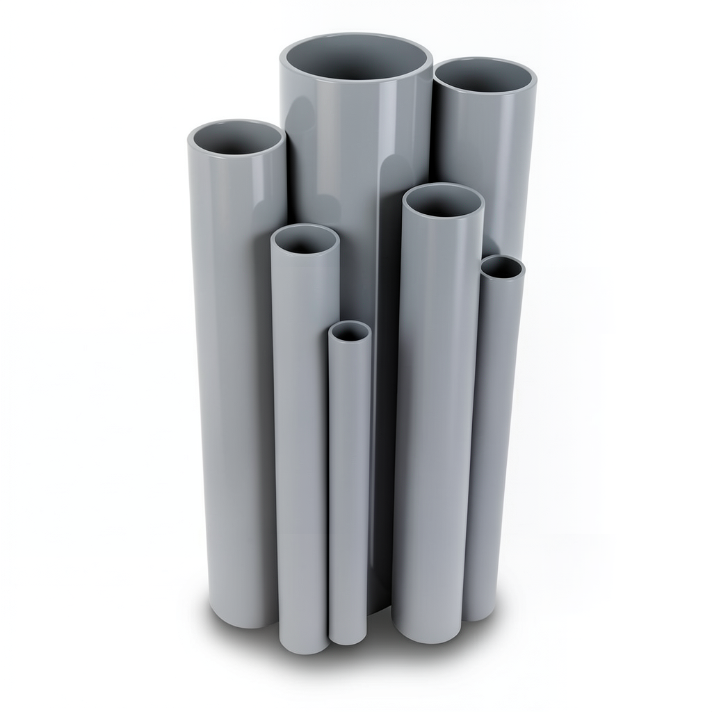 مواسير UPVC قطر خارجي 63 مم سمك 1.9 مم لون رمادي ضغط 6/20 بار