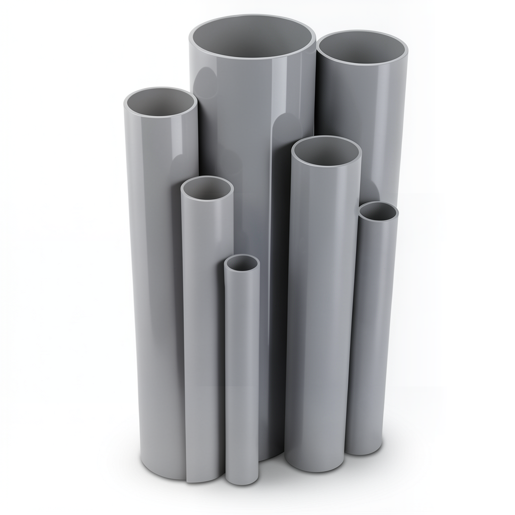 مواسير UPVC ضغط اسمي 16/20 بار قطر خارجي 63 مم سمك 4.7 مم لون رمادي