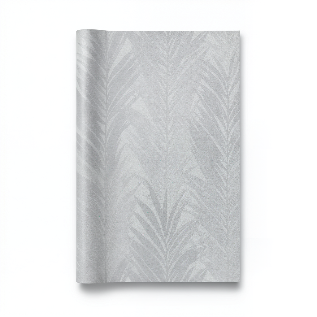 German Leaf Patterned Wallpaper 10m x 0.53m Gray, Model 10031-10