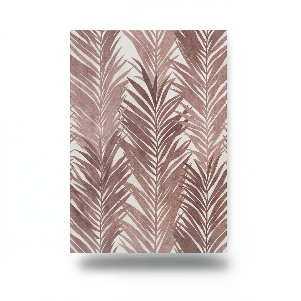 German Leaf Patterned Wallpaper 10m x 0.53m Brown, Model 10031-11