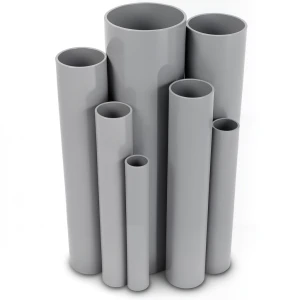 مواسير UPVC ضغط 16/20 قطر خارجي 200 مم سمك 14.9 مم لون رمادي