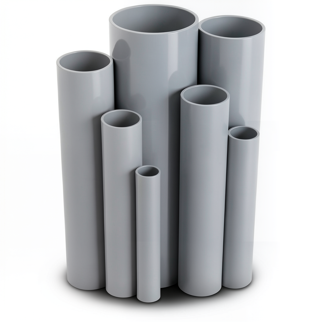 UPVC Pipes Nominal Pressure 16/20 Outside Diameter 225 mm Thickness 16.7 mm Gray