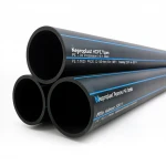 مواسير HDPE نيبروبلاست PE 100 ضغط 20 بار قطر خارجي 140 مم سمك 15.7 مم لون اسود