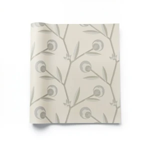 German Floral Wallpaper 10m x 0.53m Light Beige, Model 440300