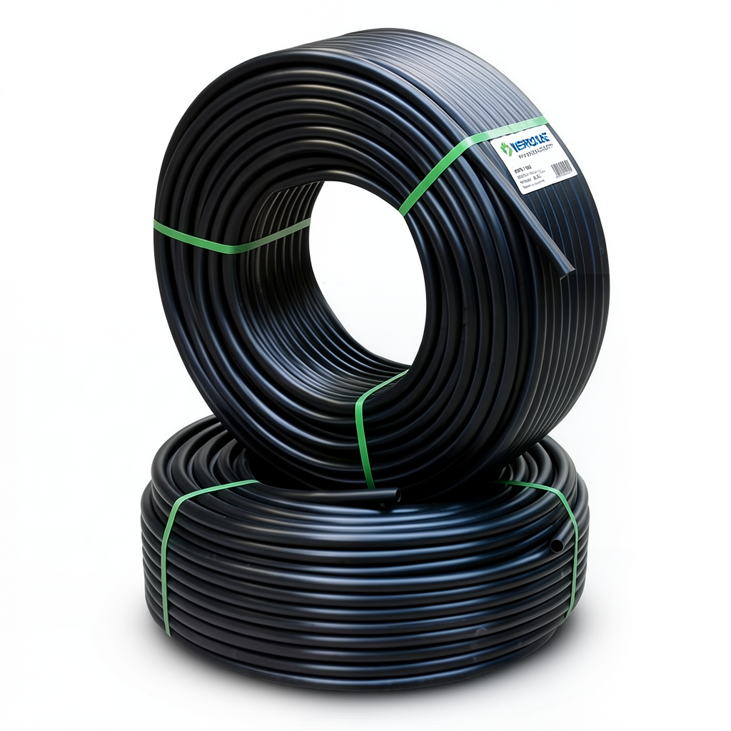 أنابيب HDPE PE 80 ضغط 4 بار قطر خارجي 50 مم سمك 1.8 مم لون اسود | نيبروبلاست