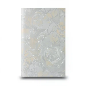 Italian Wallpaper Floral Design 10mx0.70m Pale Gray Color
