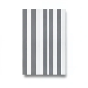 Striped Wall Decoration 10m x 0.53m Gray & White, Model 440249