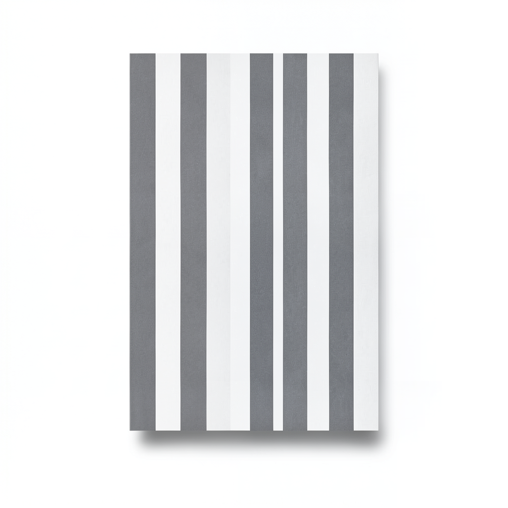 Striped Wall Decoration 10m x 0.53m Gray & White, Model 440249