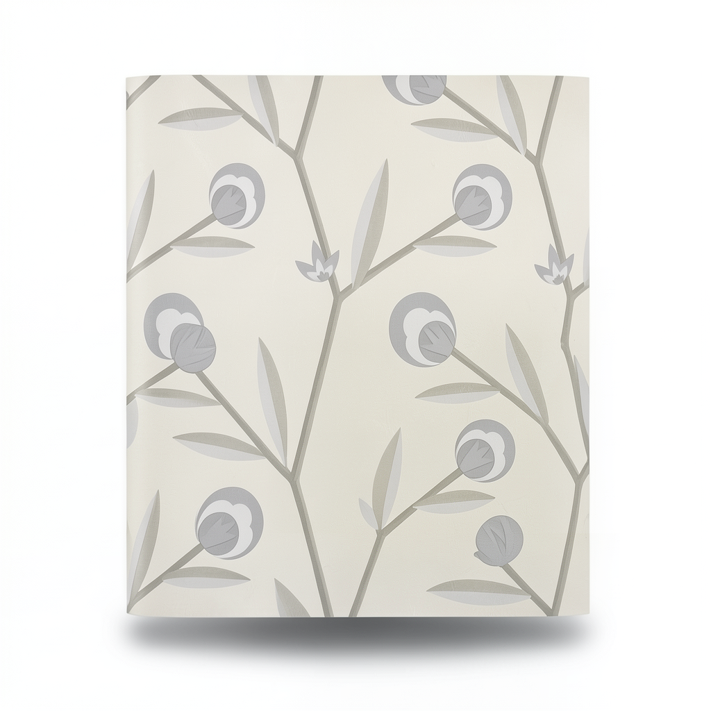 German Floral Wallpaper 10m x 0.53m Light Beige, Model 440300