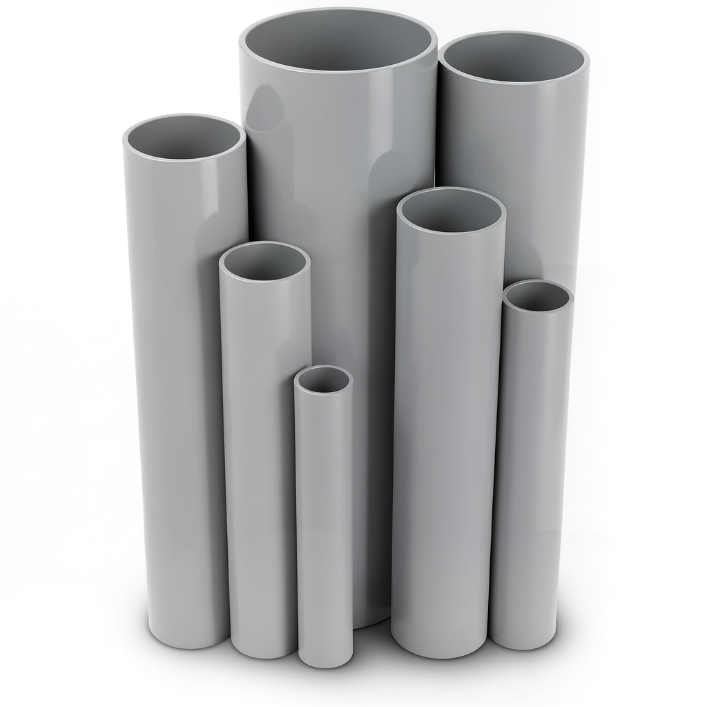 UPVC Pipes Nominal Pressure 10/20 Bar Outside Diameter 75 mm Thickness 3.6 mm Gray