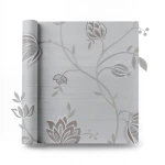 Italian Wallpaper Gray Color 10m x 1.06m Model 3011