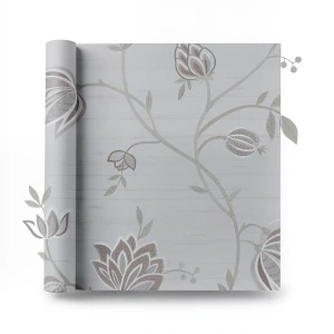 Italian Wallpaper Gray Color 10m x 1.06m Model 3011