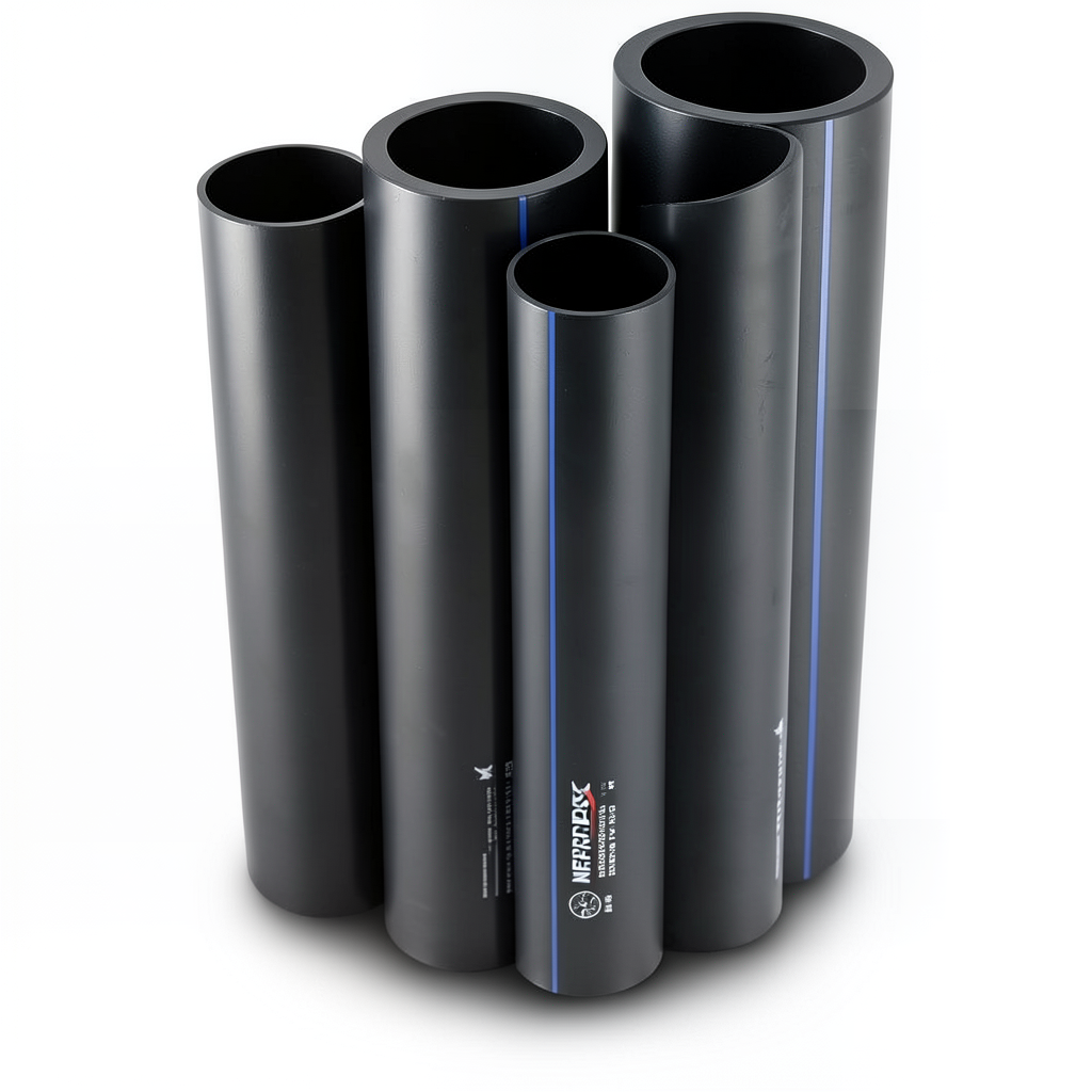 مواسير HDPE PE 80 ضغط 4 بار قطر خارجي 280 مم سمك 8.6 مم لون اسود | نيبروبلاست