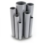 مواسير UPVC ضغط اسمي 16/20 بار قطر خارجي 110 مم سمك 8.2 مم لون رمادي