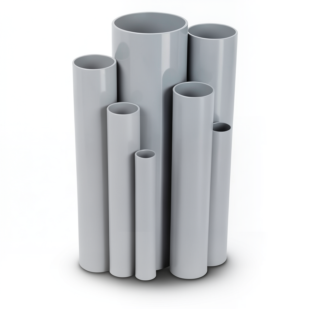 مواسير UPVC ضغط 16/20 بار قطر خارجي 125 مم سمك 9.3 مم لون رمادي