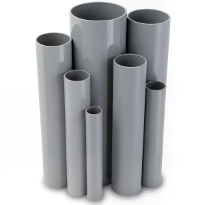 مواسير UPVC ضغط اسمي 10/20 بار قطر خارجي 75 مم سمك 3.6 مم لون رمادي