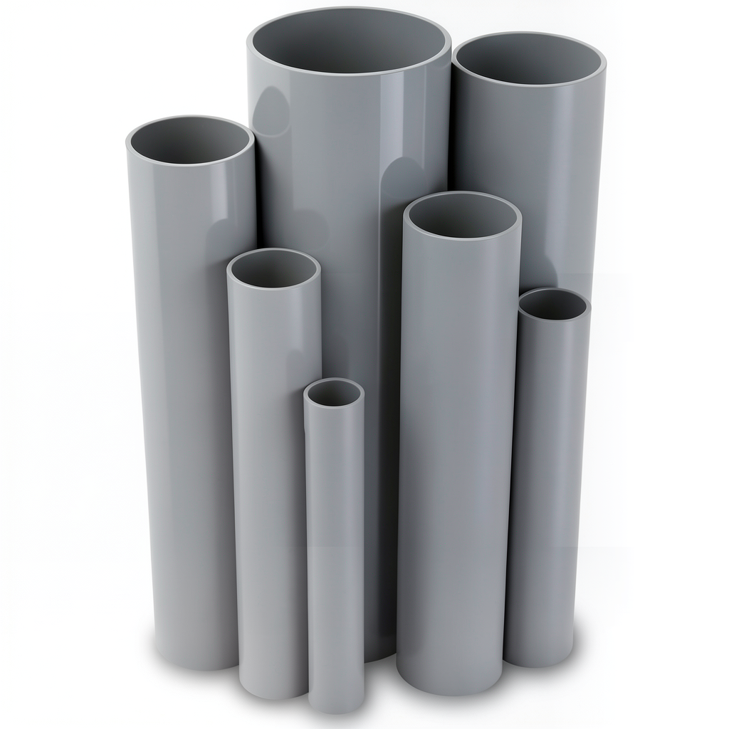 UPVC Pipes Nominal Pressure 10/20 Bar Outside Diameter 75 mm Thickness 3.6 mm Gray