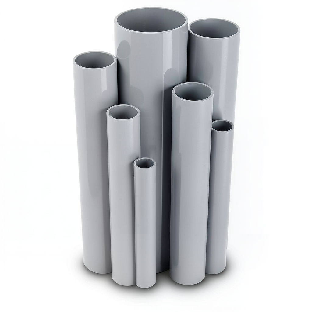 UPVC Pipes Nominal Pressure 16/20 Bar Outside Diameter 140 mm Thickness 10.4 mm Gray