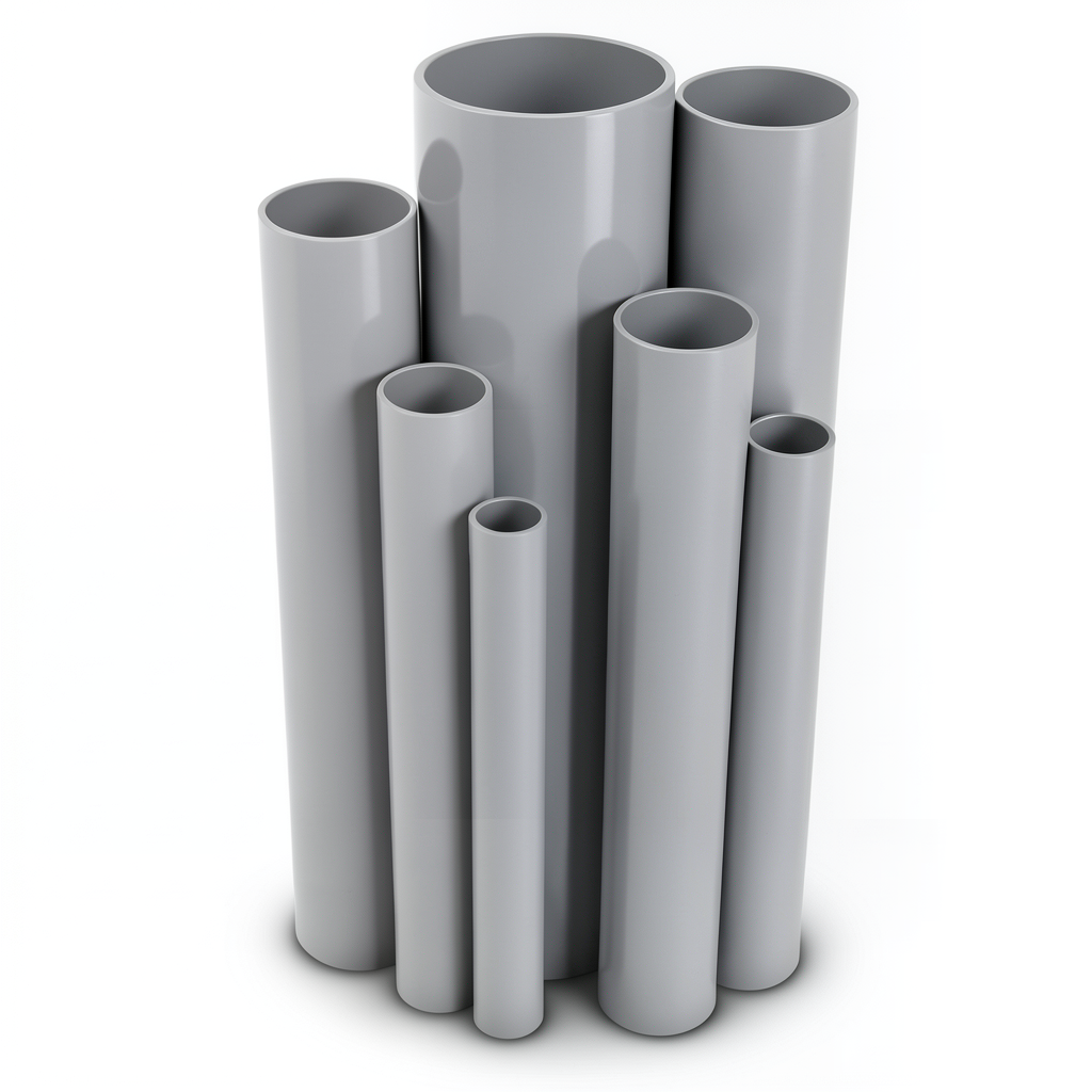 UPVC Pipes Nominal Pressure 10/20 Bar Outside Diameter 160 mm Thickness 7.7 mm Gray
