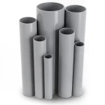مواسير UPVC ضغط 6/20 بار قطر خارجي 110 مم سمك 3.2 مم لون رمادي