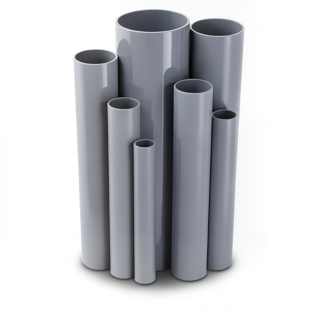 UPVC Pipes Nominal Pressure 10/20 Bar Outside Diameter 110 mm Thickness 5.3 mm Gray
