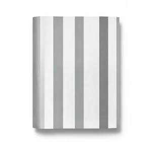 Striped Wall Decoration 10m x 0.53m Gray & White, Model 440249
