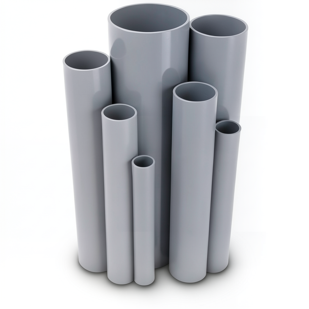 UPVC Pipes Nominal Pressure 16/20 Bar Outside Diameter 110 mm Thickness 8.2 mm Gray