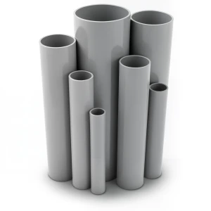 مواسير UPVC ضغط 6/20 بار قطر خارجي 125 مم سمك 3.7 مم لون رمادي