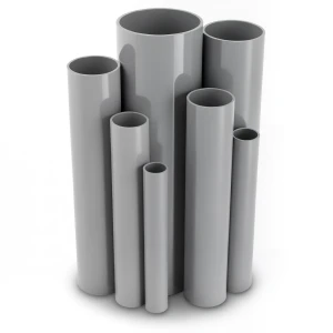 مواسير UPVC ضغط اسمي 10/20 بار قطر خارجي 140 مم سمك 6.7 مم لون رمادي