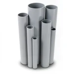 مواسير UPVC ضغط اسمي 16/20 بار قطر خارجي 140 مم سمك 10.4 مم لون رمادي