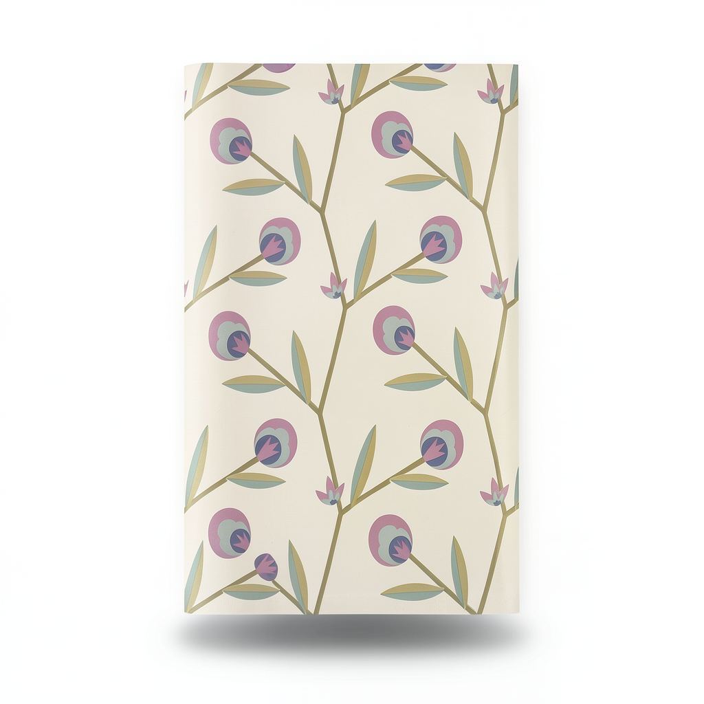 Floral Wallpaper 10m x 0.53m Beige Color, Model 440324