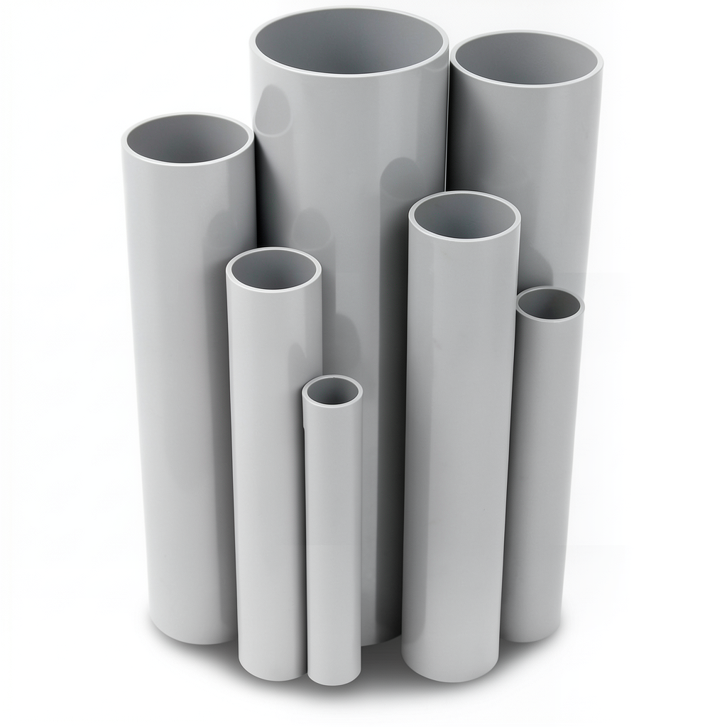 UPVC Pipes Nominal Pressure 6/20 Bar Outside Diameter 160 mm Thickness 4.7 mm Gray