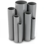 مواسير UPVC ضغط اسمي 10/20 بار قطر خارجي 160 مم سمك 7.7 مم لون رمادي