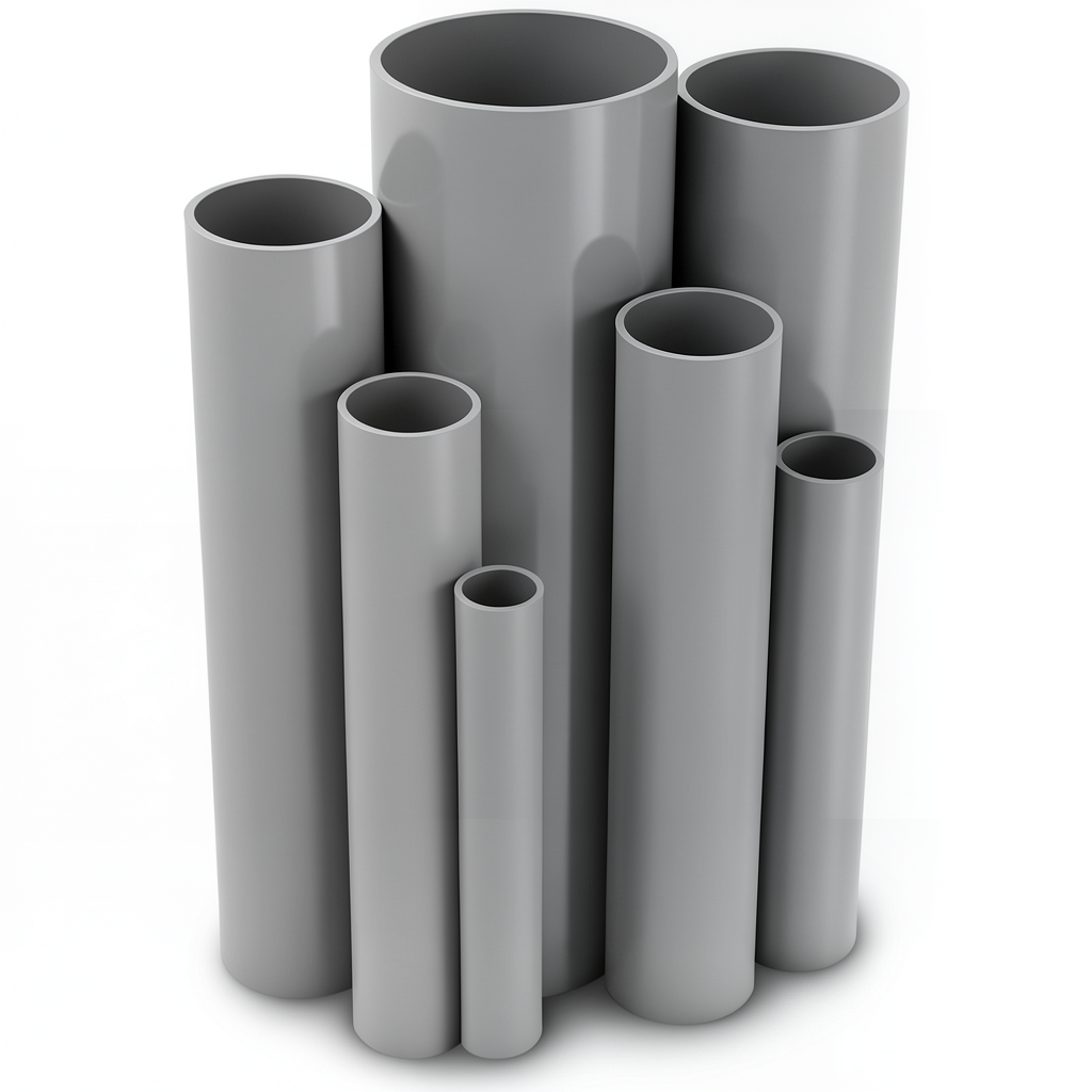 UPVC Pipes Nominal Pressure 10/20 Bar Outside Diameter 160 mm Thickness 7.7 mm Gray