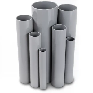 مواسير UPVC ضغط اسمي 16/20 بار قطر خارجي 160 مم سمك 11.9 مم لون رمادي