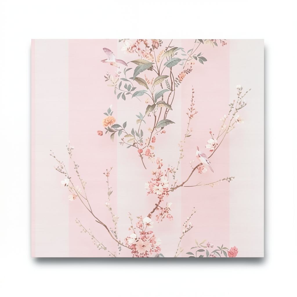 Italian Wall Decoration 10m x 1.06m Pink, Model 3020