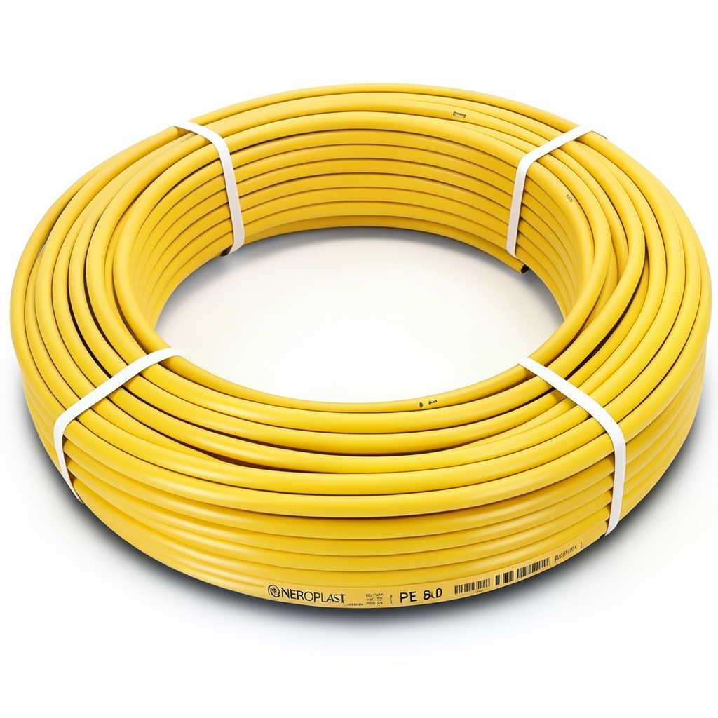 Neproplast HDPE Pipes PE 80 Pressure 4 Bar Diameter 50 mm Thickness 1.8 mm Yellow | NEPROPLAST