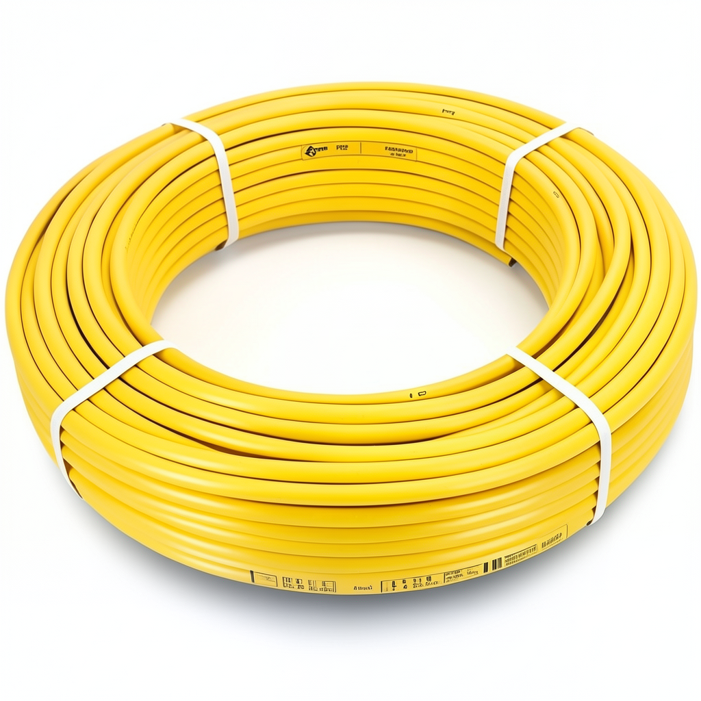 أنابيب HDPE PE 80 ضغط 4 بار قطر خارجي 75 مم سمك 2.3 مم لون أصفر | نيبروبلاست
