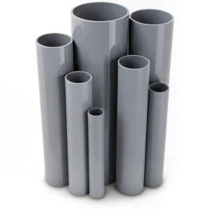 مواسير UPVC ضغط 6/20 بار قطر خارجي 110 مم سمك 3.2 مم لون رمادي
