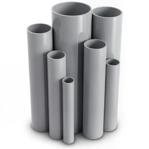 مواسير UPVC ضغط اسمي 16/20 بار قطر خارجي 110 مم سمك 8.2 مم لون رمادي