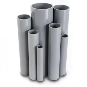 مواسير UPVC ضغط اسمي 16/20 بار قطر خارجي 140 مم سمك 10.4 مم لون رمادي